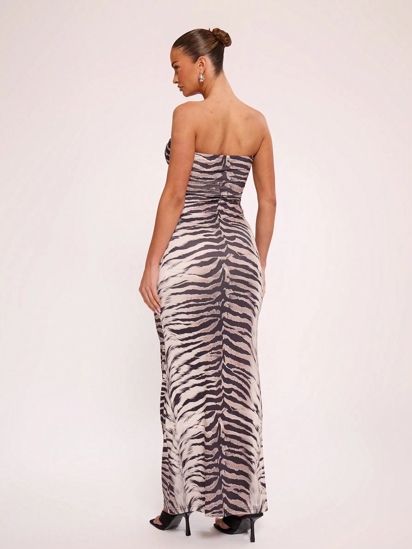 MUSERA Cut Out Bandeau Ruched Maxi Dress Vacation Spring Summer